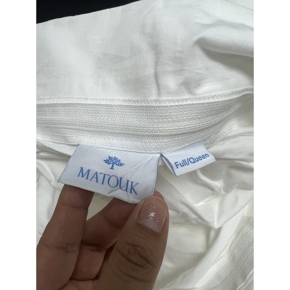 Matouk Cosmo Full/Queen Duvet Cover Cotton Percale Embroidered - Picture 4 of 5